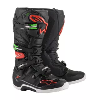 Moto topánky Alpinestars Tech 7 čierna/červená/zelená - čierna/červená/zelená - čierna/červená/zelená