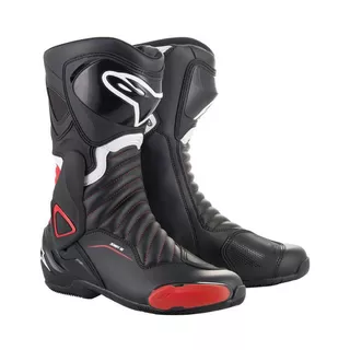 Moto topánky Alpinestars S-MX 6 čierne/červené - čierne/červené - čierne/červené