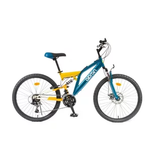 Odľahčený juniorský celoodpružený bicykel Olpran Culex ALU 24" - model 2026 - petrolejová/piesková