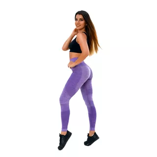 Dámske legíny Boco Wear Violet Melange Push Up - fialová