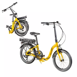 Skladací elektrobicykel Devron 20122 20" - model 2017 - čierna - žltá