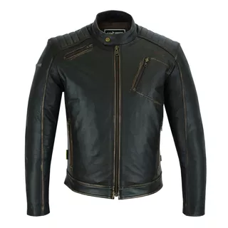 Kožená moto bunda W-TEC Embracer - 2. akosť - Vintage Dark Brown
