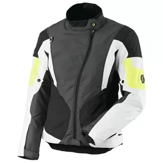 Dámska moto bunda SCOTT Technit DP - čierno-modrá - šedo-žltá