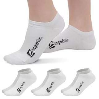 Bambusové členkové ponožky inSPORTline Silvatic Ankle AG+ antibakteriálne - 3 páry - biela