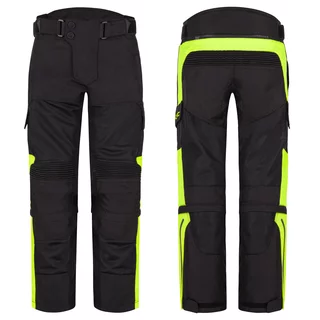 Detské rastúce moto nohavice W-TEC Pinapoco - čierna-fluo