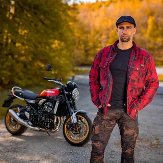 Moto košeľa BOS Lumberjack - Orange