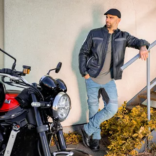 Pánske moto jeansy BOS Mazda - blue