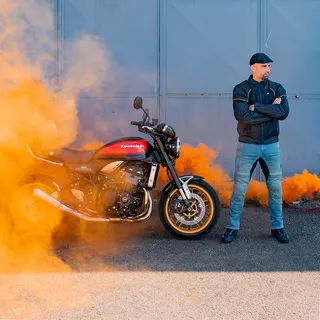Pánske moto jeansy BOS Mazda - blue