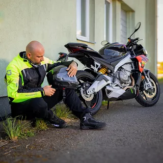 Pánska moto bunda BOS/WD Motorsports Vegas 1.0 - neon