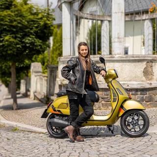 Dámske moto jeansy W-TEC Komehana - čierna
