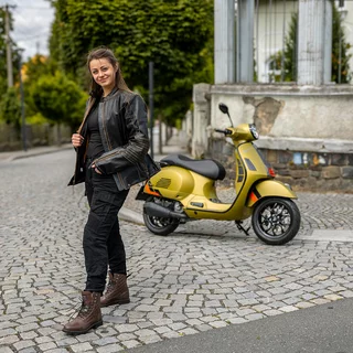 Dámske moto jeansy W-TEC Komehana - čierna