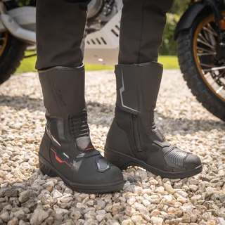 Dámske moto topánky W-TEC Moanna - čierno-červená