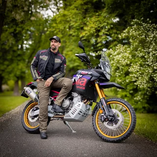 Letná moto bunda W-TEC Rovin - čierno-zeleno-červená