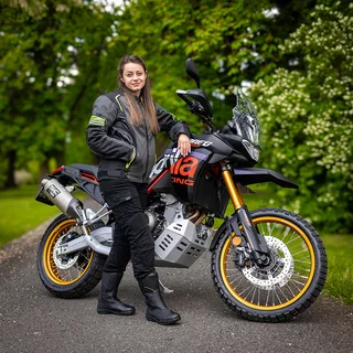 Dámska letná moto bunda W-TEC Jelsa - šedá-fluo