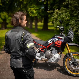 Dámska letná moto bunda W-TEC Jelsa - šedá-fluo