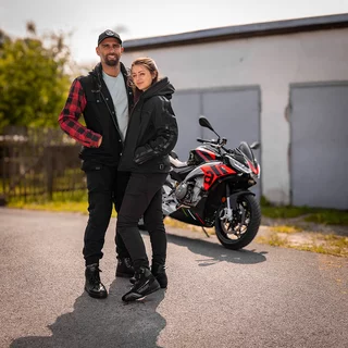 Moto nohavice W-TEC Askew - čierna