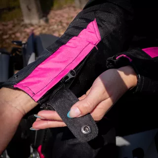 Dámska moto bunda W-TEC Durmana - čierno-ružová