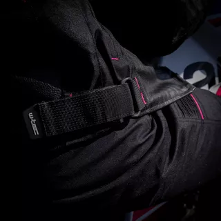 Dámska moto bunda W-TEC Durmana - čierno-ružová
