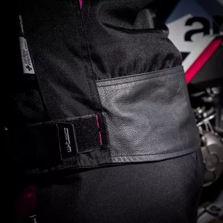 Dámska moto bunda W-TEC Durmana - čierno-ružová