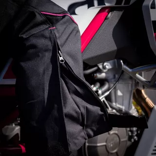 Dámske moto nohavice W-TEC Durmanes Lady - čierno-ružová