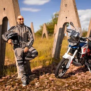 Touringová moto bunda W-TEC Smackton - 2.akosť - čierno-zelená