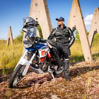 Touringová moto bunda W-TEC Smackton - 2.akosť - čierno-zelená