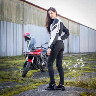 Dámske moto legíny W-TEC Nombutta s aramidom - 2.akosť - čierna
