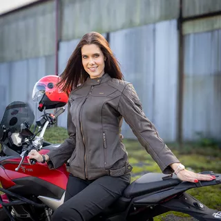 Dámská kožená moto bunda W-TEC Kaika
