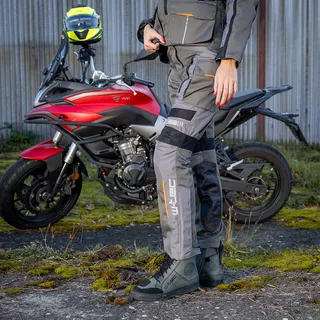 Dámske moto nohavice W-TEC Smackton Lady - šedo-oranžová
