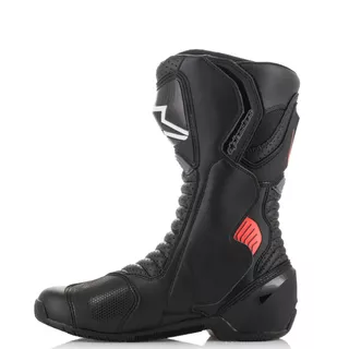 Moto topánky Alpinestars S-MX 6 čierna/šedá/červená fluo - čierna/šedá/červená fluo