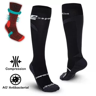 Kompresné podkolienky inSPORTline Compleano AG+ antibakteriálny
