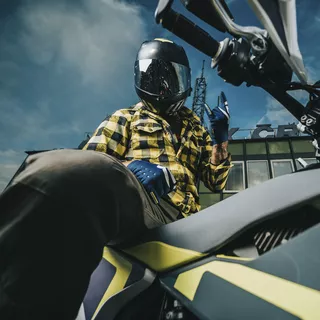 Moto košeľa W-TEC Terchis - zelená