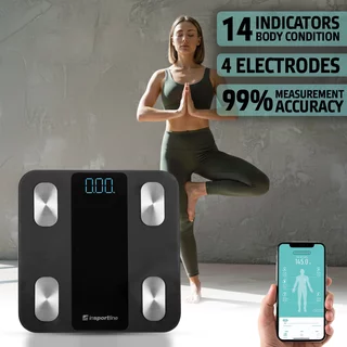 Inteligentná osobná váha inSPORTline Syncale 20 - čierna