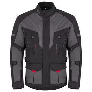 Pánska moto bunda W-TEC Xeniaq - čierno-šedá