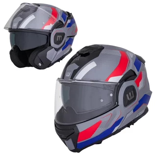 Preklápacia moto prilba W-TEC Zoroz P/J - Glossy Tricolor
