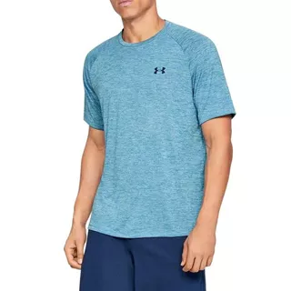 Pánske tričko Under Armour Tech SS Tee 2.0 - Steel Light Heather/Black