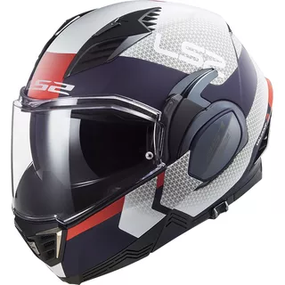 Výklopná moto prilba LS2 FF900 Valiant II Citius P/J - Gloss White Blue - Gloss White Blue
