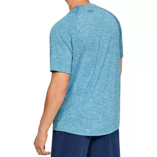 Pánske tričko Under Armour Tech SS Tee 2.0 - Steel Light Heather/Black