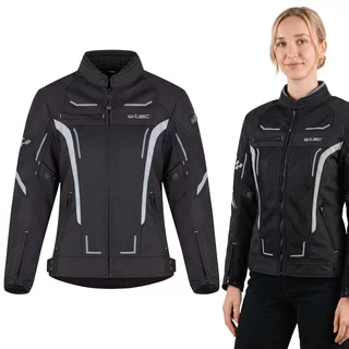 Letná dámska moto bunda W-TEC Mirelia - čierno-šedá