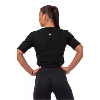 Dámsky voľný crop top Nebbia Minimalist Logo 600 - Cream