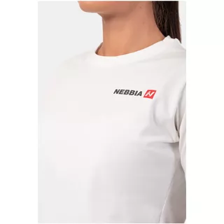 Dámsky voľný crop top Nebbia Minimalist Logo 600 - Cream