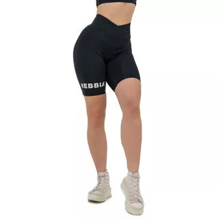 Legínové šortky s vysokým pásom Nebbia 9″ SNATCHED 614 - Black - Black