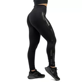 Dámske legíny s vysokým pásom Nebbia INTENSE Iconic 834 - Black/Gold - Black