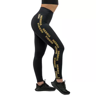 Dámske legíny s vysokým pásom Nebbia INTENSE Iconic 834 - Black/Gold - Black/Gold