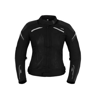 Dámska letná textilná moto bunda BOS Aylin - Silver Grey - Black