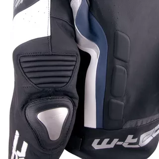 Pánska kožená moto bunda W-TEC Velocity - čierna-fluo