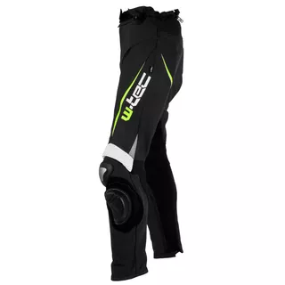 Pánske kožené moto nohavice W-TEC Vector - čierna-fluo