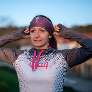 Športová čelenka Attiq Light na vrkoč - Parrot Purple