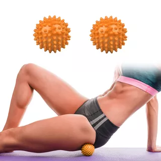 Tuhá masážna loptička inSPORTline Supaiku 2ks