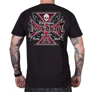 Tričko BLACK HEART Heart Cross